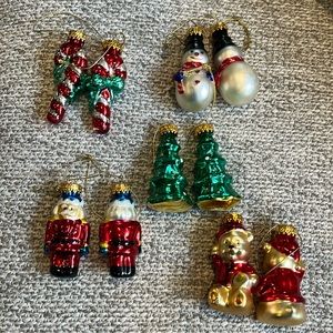 Set of 10 glass ornaments